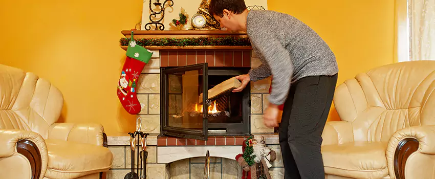 Rusted Metal Fireplace Restoration in East Highland Park, Virginia