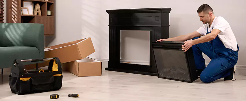 Old Rusted Metal Fireplace Repair And Replacement in East Highland Park, VA
